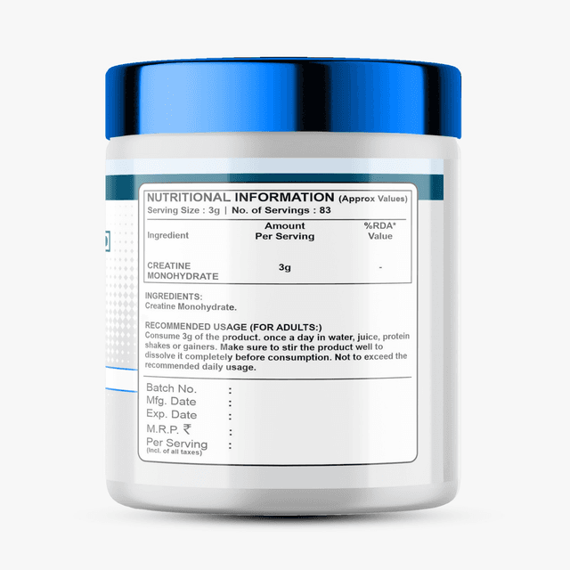 Creatine Monohydrate - 250gm - Unflavour - Image 3