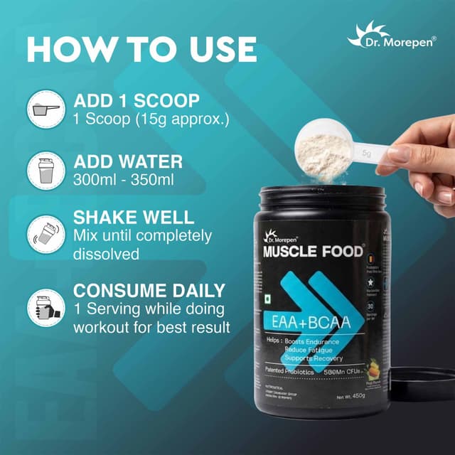 Dr. Morepen EAA + BCAA (Fruit Punch) - Image 5