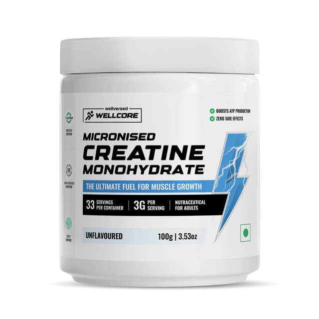 Wellcore Micronised Creatine Monohydrate | Unflavoured (100g) - Image 1
