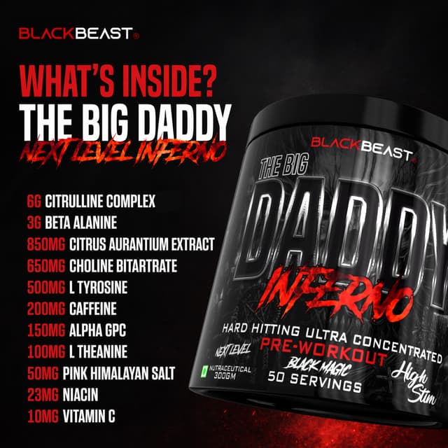 Black Beast The Big Daddy Inferno Pre-Workout - Zombie Juice - Image 5