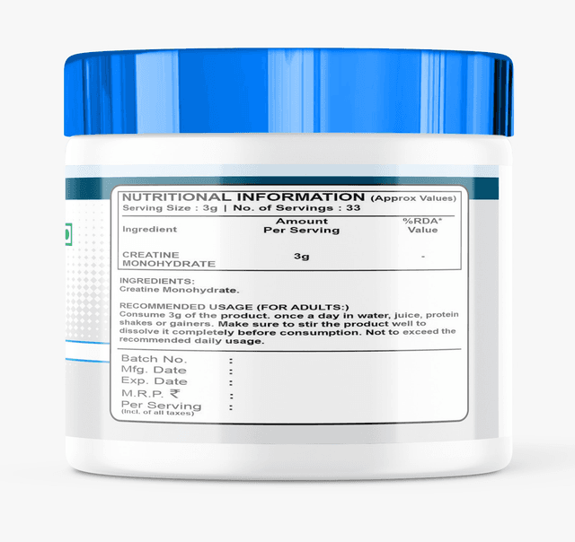 Creatine Monohydrate - 100Gm - Unflavour - Image 2