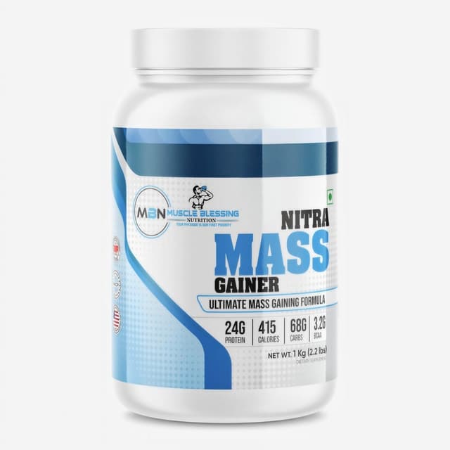 Nitra Mass Gainer 1Kg - Chocolate - Image 1