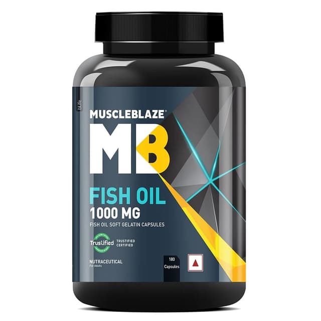 MuscleBlaze Omega 3 Fish Oil 1000mg (180mg EPA, 120mg DHA) - Image 8