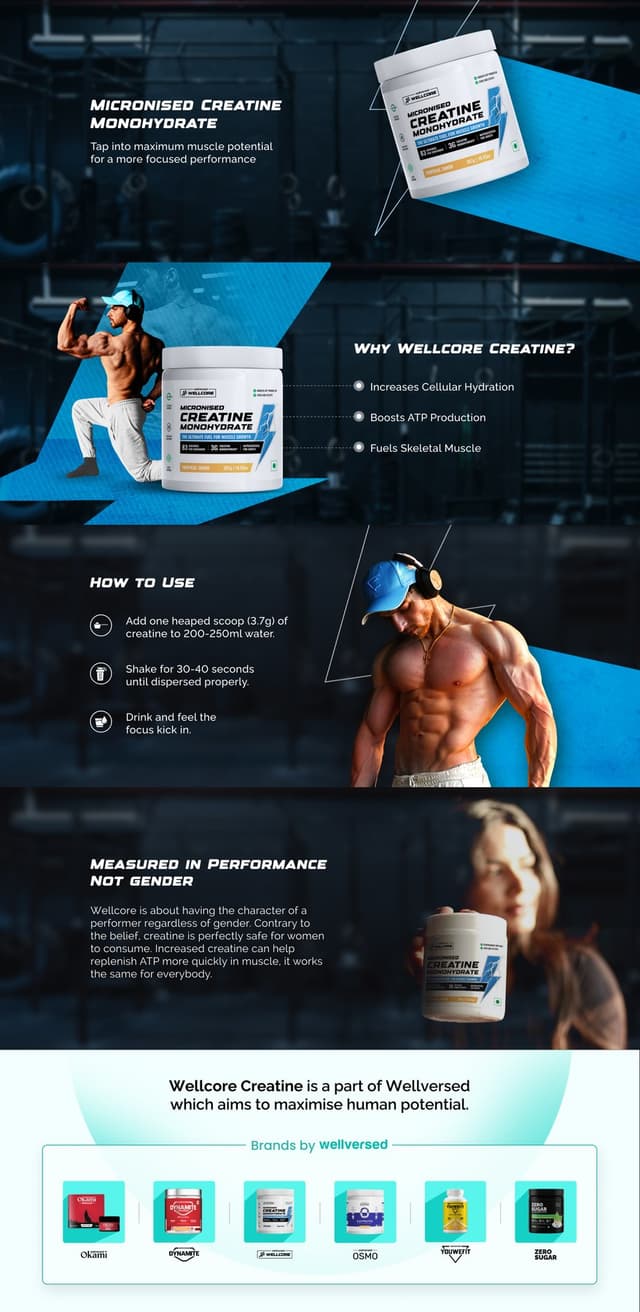 Wellcore Micronised Creatine Monohydrate | Tropical Tango (122g) - Image 3