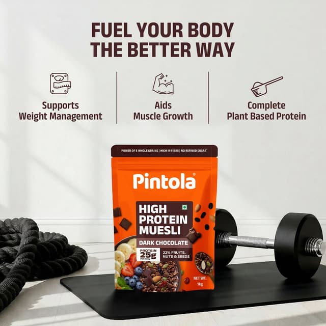 Pintola High Protein Muesli Dark Chocolate & Cranberry 1kg - Image 8