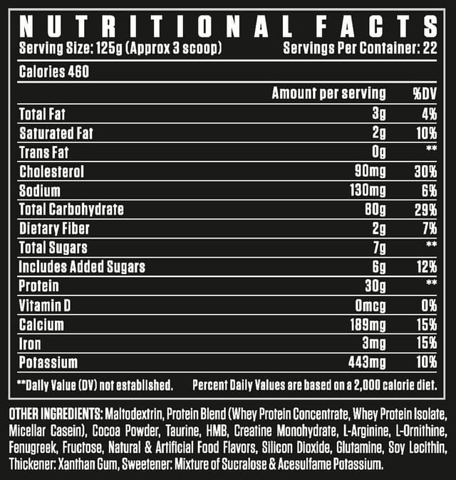 Dexter Jackson Black Series Anabolic Lean Mass Gainer (Double Chocolate) - Image 2