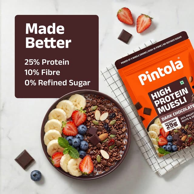Pintola High Protein Muesli Dark Chocolate & Cranberry 1kg - Image 7